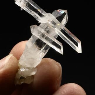 Quartz biterminés, La Gardette, Bourg d’Oisans, Isère.