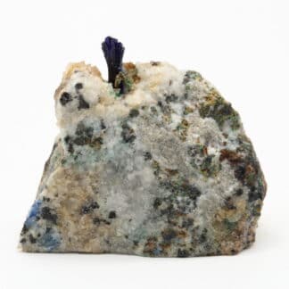 Cristal d'Azurite et quartz, Le-Mas-Dieu, Laval-Pradel, Gard.