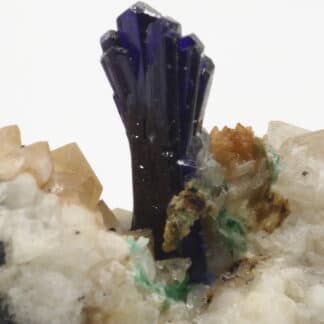 Cristal d'Azurite et quartz, Le-Mas-Dieu, Laval-Pradel, Gard.