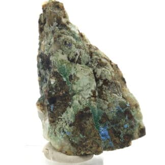 Cyanotrichite et malachite, Cap Garonne, Le Pradet, Var.