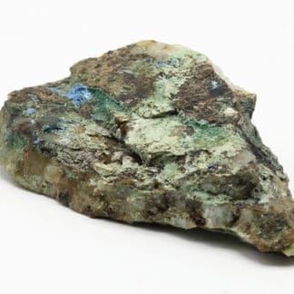 Cyanotrichite et malachite, Cap Garonne, Le Pradet, Var.