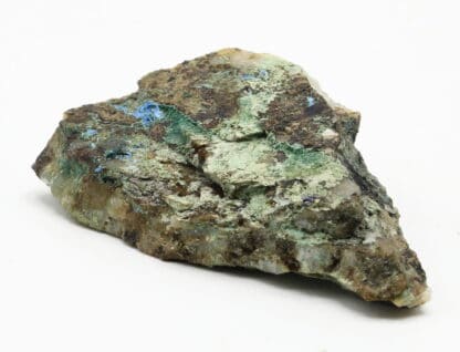 Cyanotrichite et malachite, Cap Garonne, Le Pradet, Var.