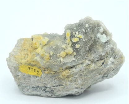 Fluorine bleutée, Barytine et Quartz, Le Barlet, Marsanges, Haute-Loire.