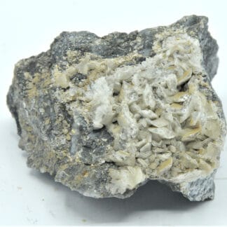 Calcite sur Arsénopyrite, Giat, Puy-de-Dôme, Auvergne.