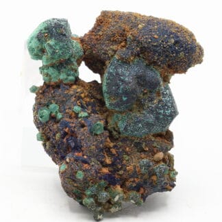 Cuprite pseudomorphose de malachite et azurite, Chessy, Rhône.