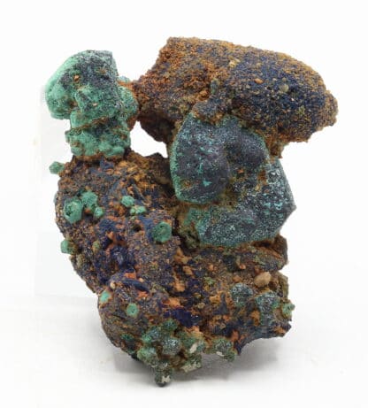 Cuprite pseudomorphose de malachite et azurite, Chessy, Rhône.