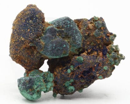 Cuprite pseudomorphose de malachite et azurite, Chessy, Rhône.