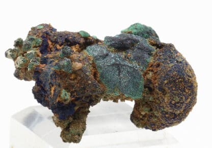 Cuprite pseudomorphose de malachite et azurite, Chessy, Rhône.