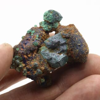 Cuprite pseudomorphose de malachite et azurite, Chessy, Rhône.