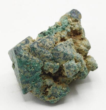 14 Cristaux de Cuprite pseudomorphosée en malachite de Chessy.