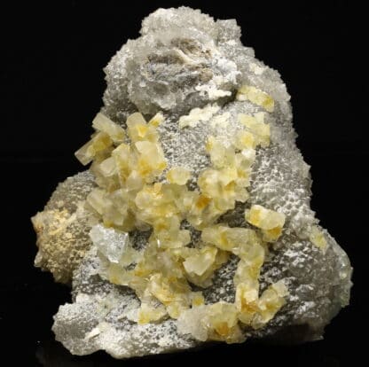 Baryte, Quartz et Fluorite, La Dreyt, près de Langeac, Haute-Loire.