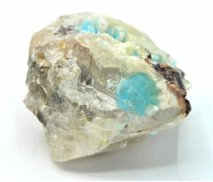 Hémimorphite bleue sur Cérusite, M’Fouati, Congo, Afrique.