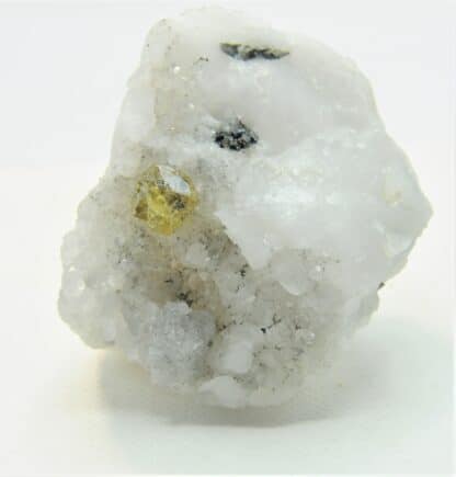 Blende (Sphalérite) sur Quartz, Mine de Lopérec, Finistère, Bretagne.