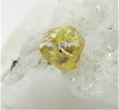 Blende (Sphalérite) sur Quartz, Mine de Lopérec, Finistère, Bretagne.