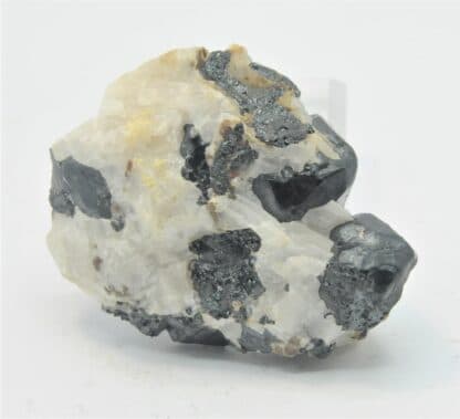 Franklinite (Troostite) sur Calcite, Mine Franklin et Sterling Hill, New Jersey, USA.