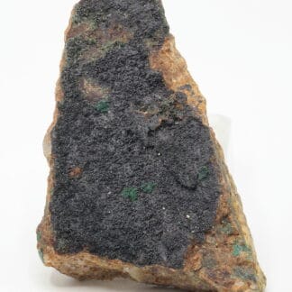 Lampadite et malachite, mine de la Garonne, Le Pradet, Var.