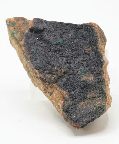 Lampadite et malachite, mine de la Garonne, Le Pradet, Var.