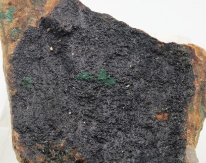 Lampadite et malachite, mine de la Garonne, Le Pradet, Var.