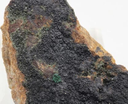 Lampadite et malachite, mine de la Garonne, Le Pradet, Var.