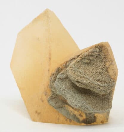 Calcite, macle en bonnet d’évêque, Carrière de Ferques, Pas-de-Calais.