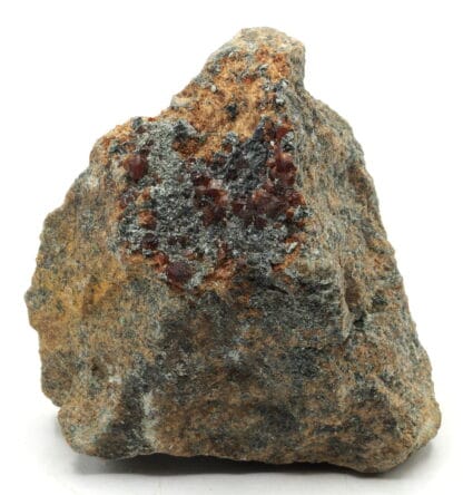 Grenat hessonite et clinochlore, minéraux de la vallée d'Aoste, Italie.