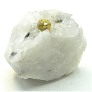 Blende (Sphalérite) sur Quartz, Mine de Lopérec, Finistère, Bretagne.