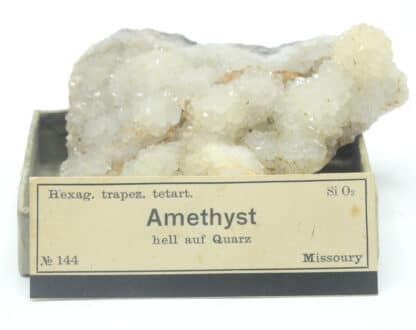 Amethyst hell auf Quartz (Améthyste sur Quartz), Missouri, USA.