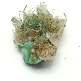 Baryte (Barytine) et Malachite, Shangulowe, Katanga, Congo.