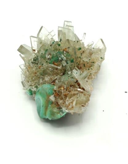 Baryte (Barytine) et Malachite, Shangulowe, Katanga, Congo.