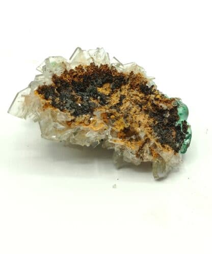 Baryte (Barytine) et Malachite, Shangulowe, Katanga, Congo.