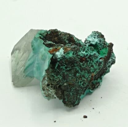 Baryte (Barytine) sur Malachite, Shangulowe, Katanga, Congo.