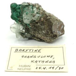 Baryte et Malachite, Shangulowe, Katanga, Congo RDC.