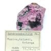 Sphérocobaltite, Mupine, Kolwezi, Katanga, Congo (RDC).
