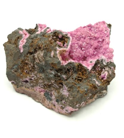 Cobaltocalcite sur Goethite, Mupine, Katanga, Congo (RDC).