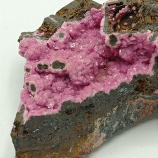 Cobaltocalcite sur Goethite, Mupine, Katanga, Congo (RDC).