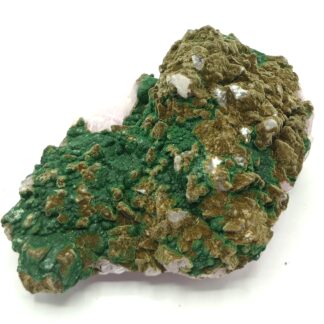 Malachite sur Cobaltocalcite, Mupine, Kolwezi, Katanga, Congo (RDC).