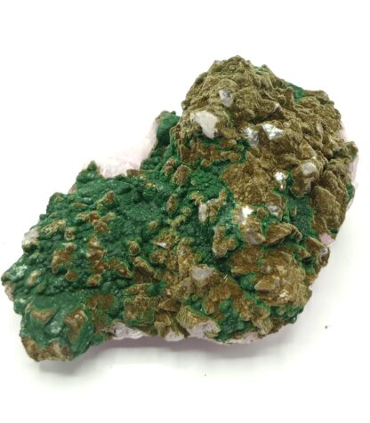 Malachite sur Cobaltocalcite, Mupine, Kolwezi, Katanga, Congo (RDC).