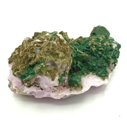 Malachite sur Cobaltocalcite, Mupine, Kolwezi, Katanga, Congo (RDC).