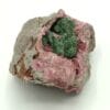 Malachite sur Sphérocobaltite, Musonoi, Kolwezi, Katanga, Congo (RDC).