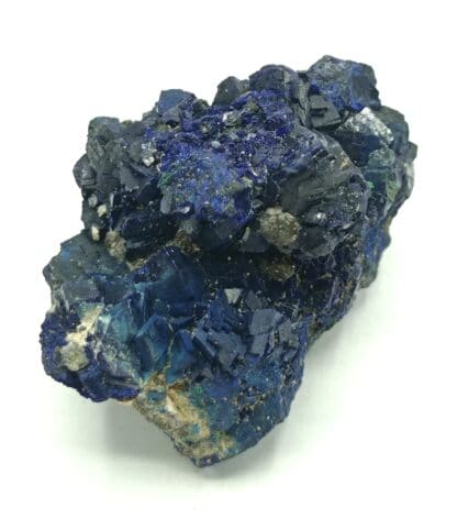 Azurite, Lampadite et Barytine, Mine de Chessy, Chessy-les-Mines, Rhône.