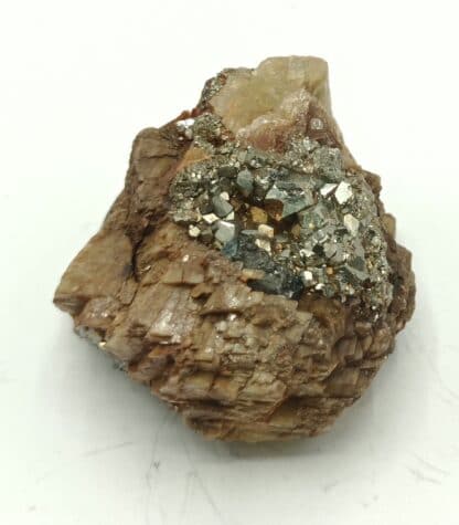 Pyrite sur Sidérite, La Taillat, Allevard, Isère.