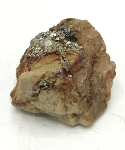 Pyrite sur Sidérite, La Taillat, Allevard, Isère.