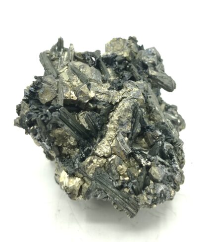 Jamesonite et Pyrite, Zacatecas, Mexique.