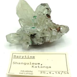 Baryte (Barytine) verte, Shangulowe, Katanga, RDC Congo.