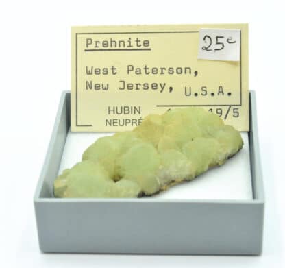 Prehnite, Woodland Park, West Paterson, New Jersey, USA (États-Unis).