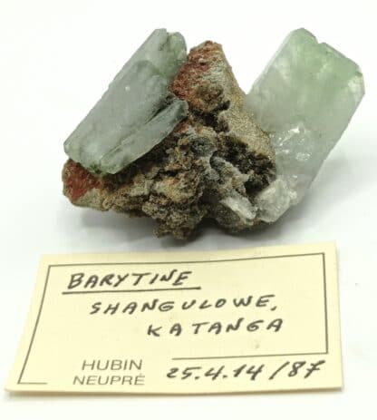 Baryte (Barytine) sur gangue, Shangulowe, Katanga, RD Congo.