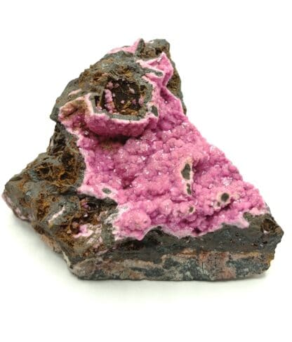 Cobaltocalcite sur Goethite, Mupine, Katanga, Congo (RDC).