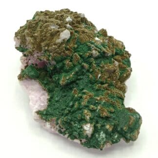 Malachite sur Cobaltocalcite, Mupine, Kolwezi, Katanga, Congo (RDC).