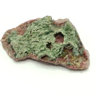 Malachite sur Cobaltocalcite et Calcite, Musonoi, Kolwezi, Katanga, Congo (RDC).