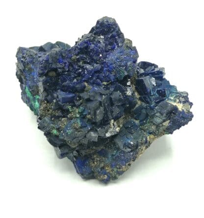 Azurite, Lampadite et Barytine, Mine de Chessy, Chessy-les-Mines, Rhône.